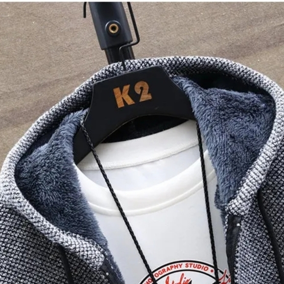 Men's Korean Style Knit Cardigan Long Sleeve Hoodie - Picture 8 of 8